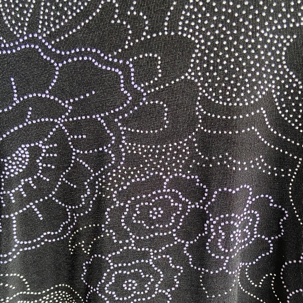 Briggs New York Black and Purple Patterned Blouse - Picture 2 of 4